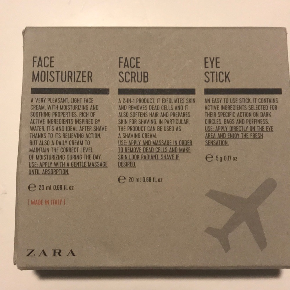 Face Moisturizer, Face Scrub, Eye Stick